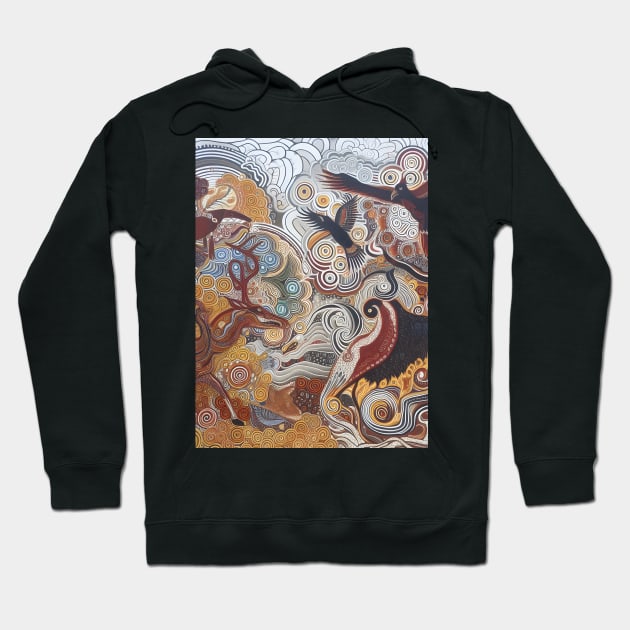 Explore the Cultural Depth: Australian Aboriginal Art and Unique Visual Traditions Hoodie by insaneLEDP